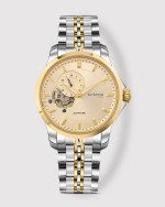Men Automatic Gold Dial Multi-Function Stainless Steel Watch 166-M20904