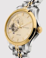Britime Men Automatic Gold Dial Multi-Function Stainless Steel Watch 166-M20904 - Image 2