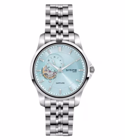 The Britime Automatic Men 34 mm 166-M11701 is a sophisticated timepiece that combines classic watchmaking with modern style.