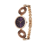 Titan Raga Afterglow Women’s Watch Purple Dial, Rose Gold Metal Strap - Image 2