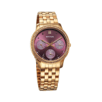 Titan Purple Sports Fashion Women’s Watch Purple Dial & Rose Gold Stainless Steel