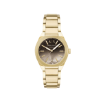 Armani Exchange Sync Women Gold Dial Analog Watch | Gold Stainless Steel